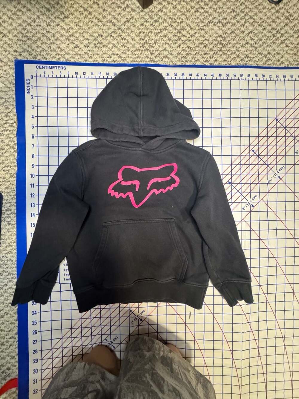 Fox Racing Black and Pink Youth Pullover Hoodie Size YS